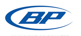 A blue and white logo of bp.